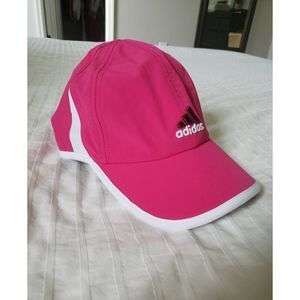 Adidas pink womens cap with white climalite